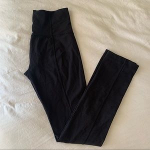 lululemon black wunderunder high rise straight leg leggings 28”